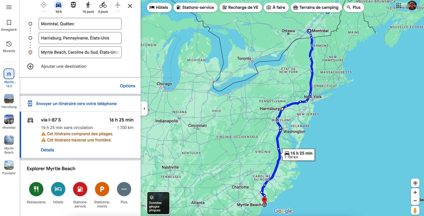 D couvrez Un Itin raire D taill De Plus De 10 tapes Sur Google Maps 