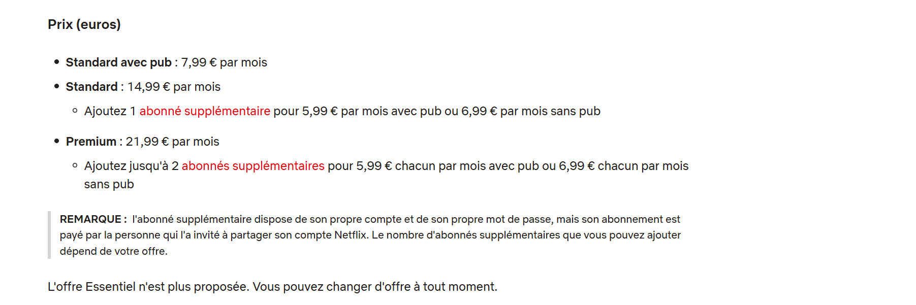 découvrez les nouveaux abonnements netflix et l'impact de la hausse des prix sur votre budget streaming. toutes les informations essentielles ici.