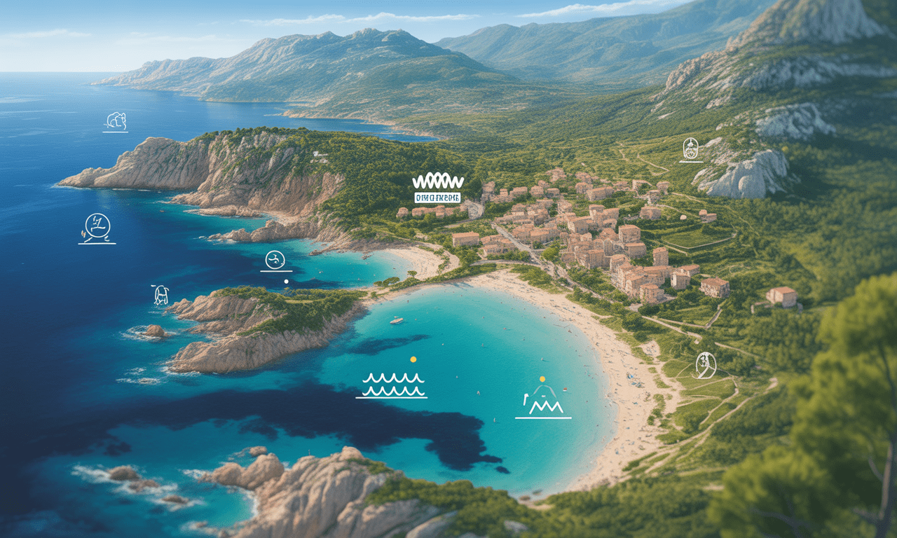 Les incontournables géolocalisés : plages, randos et villages à repérer sur une carte de Corse pratique