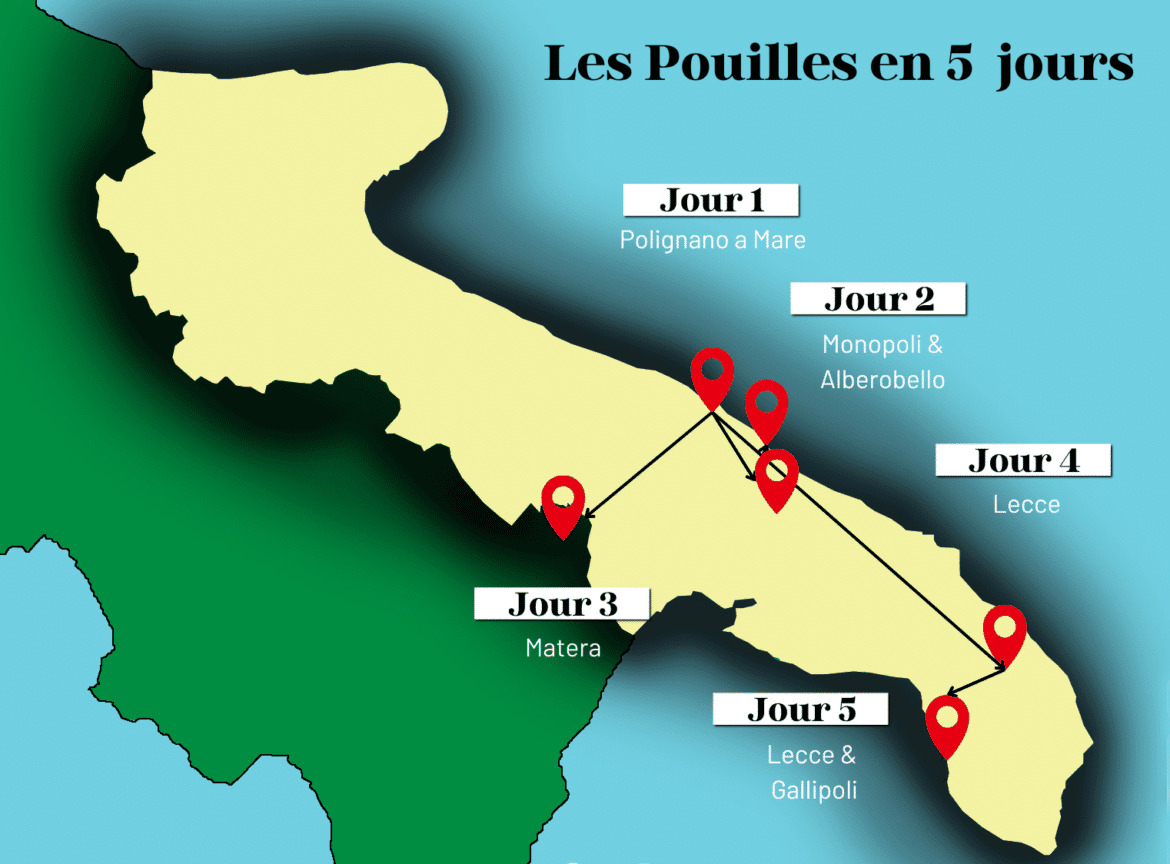 Explorer les Pouilles en 5 jours : guide complet et étapes incontournables de mon road trip