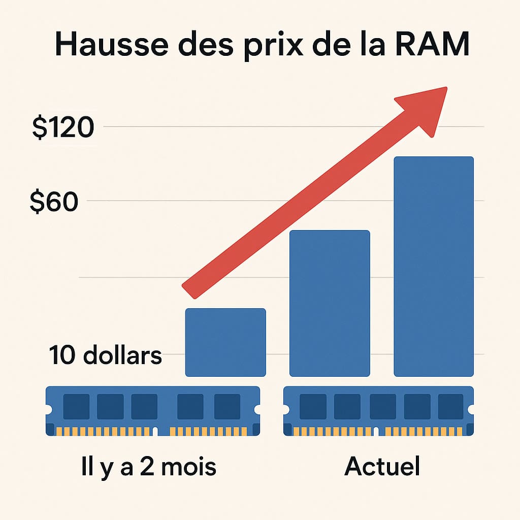 Le coût de la mémoire DDR5 explose : une hausse spectaculaire de 5 fois en un an