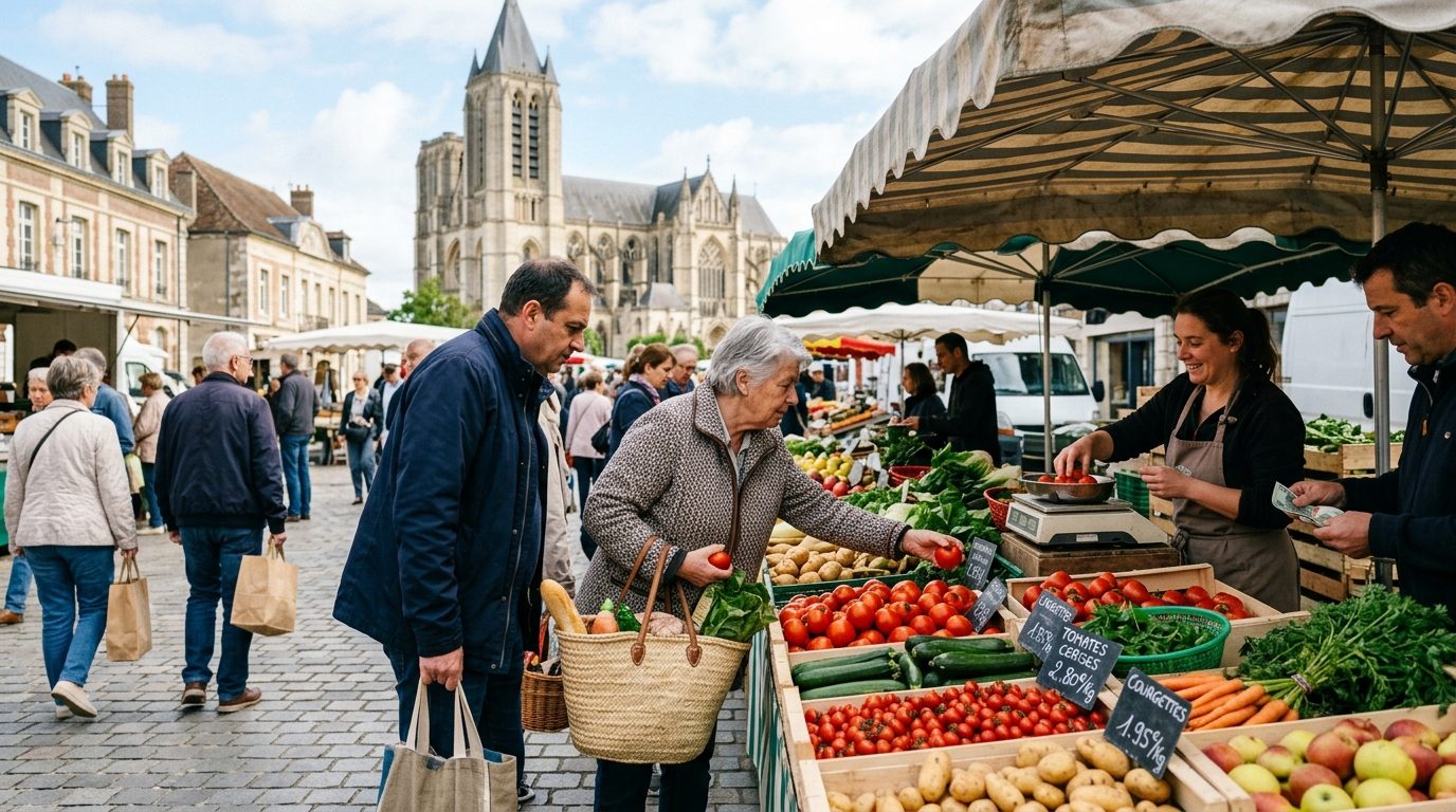 À Noyon, le marché du samedi aide à faire face à la hausse des prix des fruits et légumes