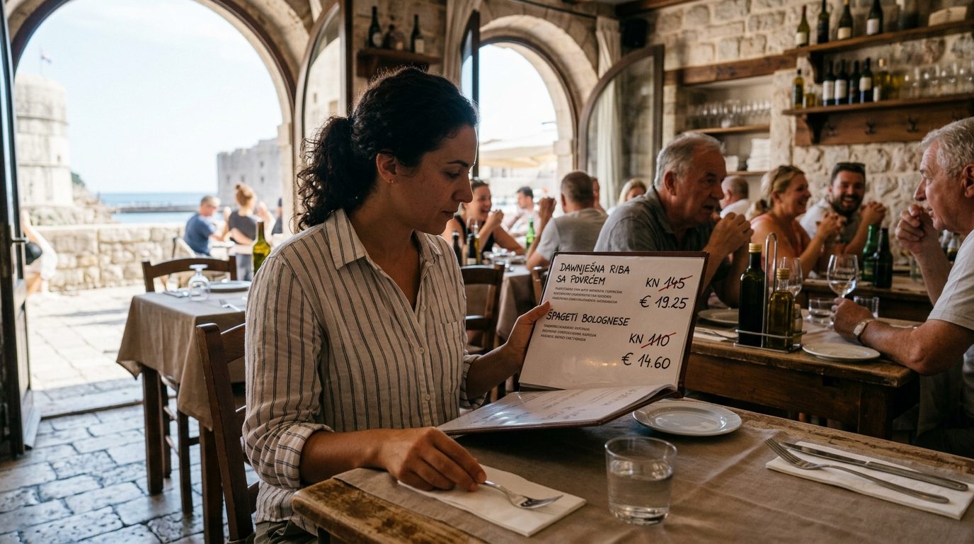 Un plat, deux tarifs : en Croatie, les restaurants devront afficher les prix anciens et nouveaux sur leurs menus