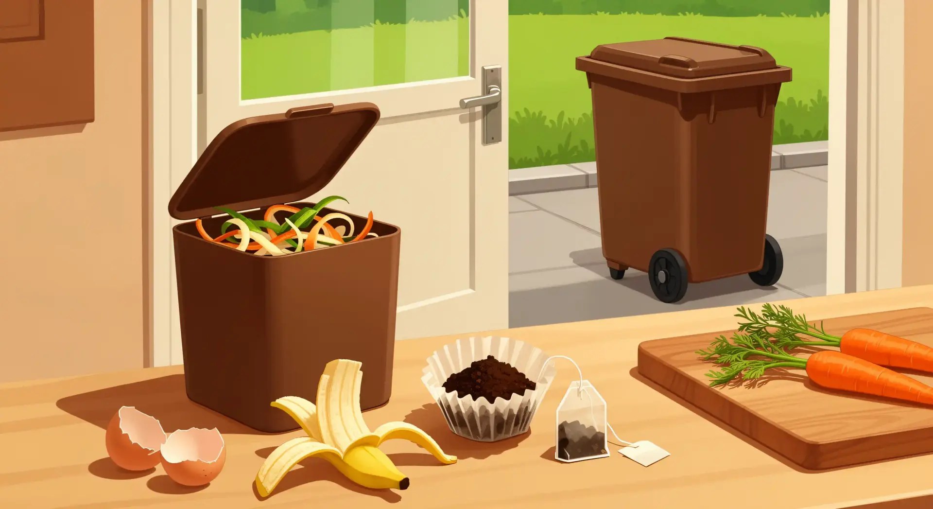 Poubelles marrons : que mettre dedans et comment bien trier ses biodéchets