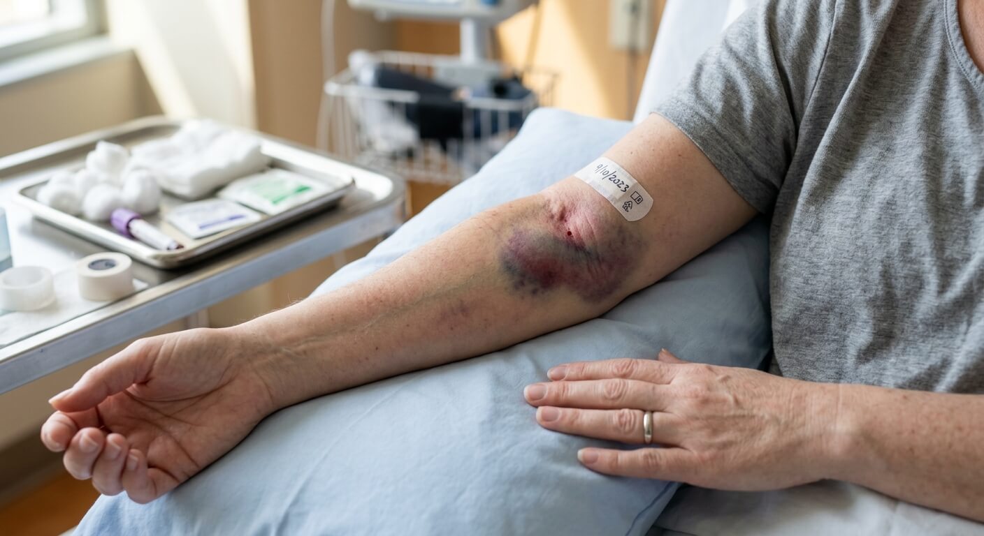 Douleur et gonflement après une prise de sang à Cuers : comment réagir